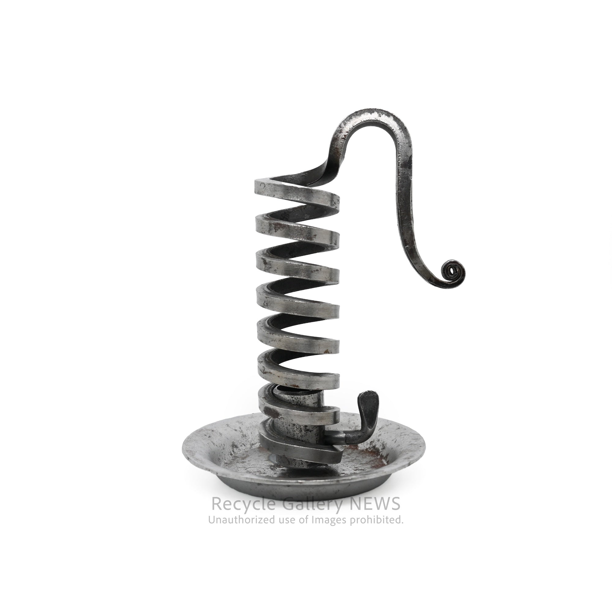 Vintage Iron Spring Candle Stand / 鉄製 スプリング 回転式キャンドルスタンド 蝋燭立て ヨーロッパヴィンテージ